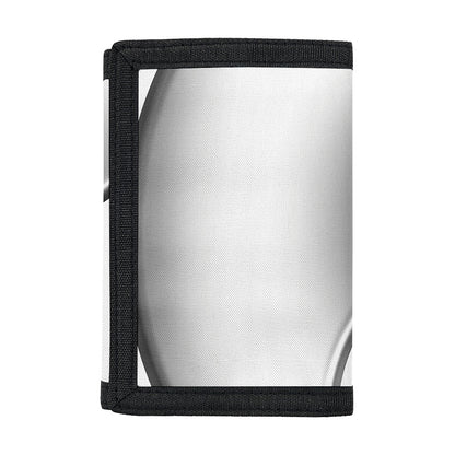 Sliver And White Yin Yang Print Trifold Wallet