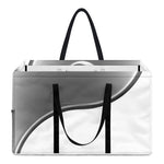 Sliver And White Yin Yang Print Utility Tote Bag