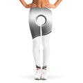 Sliver And White Yin Yang Print Women's Leggings