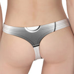 Sliver And White Yin Yang Print Women's Thong