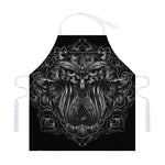 Sliver Spiritual Owl Print Adjustable Apron