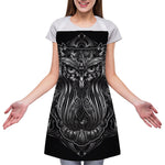 Sliver Spiritual Owl Print Adjustable Apron
