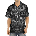 Sliver Spiritual Owl Print Aloha Shirt