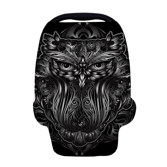 Sliver Spiritual Owl Print Baby Seat Cover