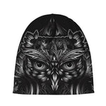 Sliver Spiritual Owl Print Beanie