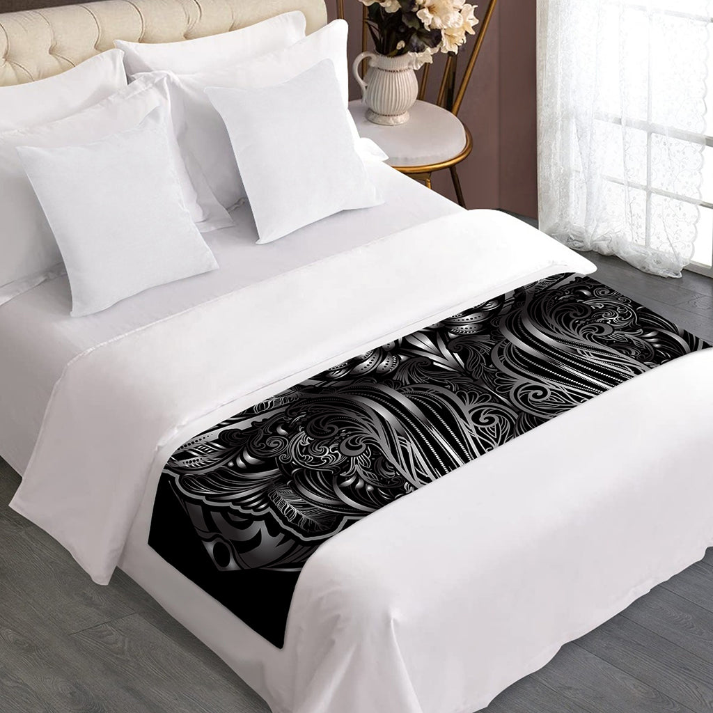 Sliver Spiritual Owl Print Bed Runner