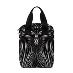 Sliver Spiritual Owl Print Bible Tote Bag
