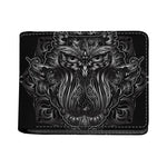 Sliver Spiritual Owl Print Bifold Wallet