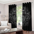 Sliver Spiritual Owl Print Dimout Grommet Curtains