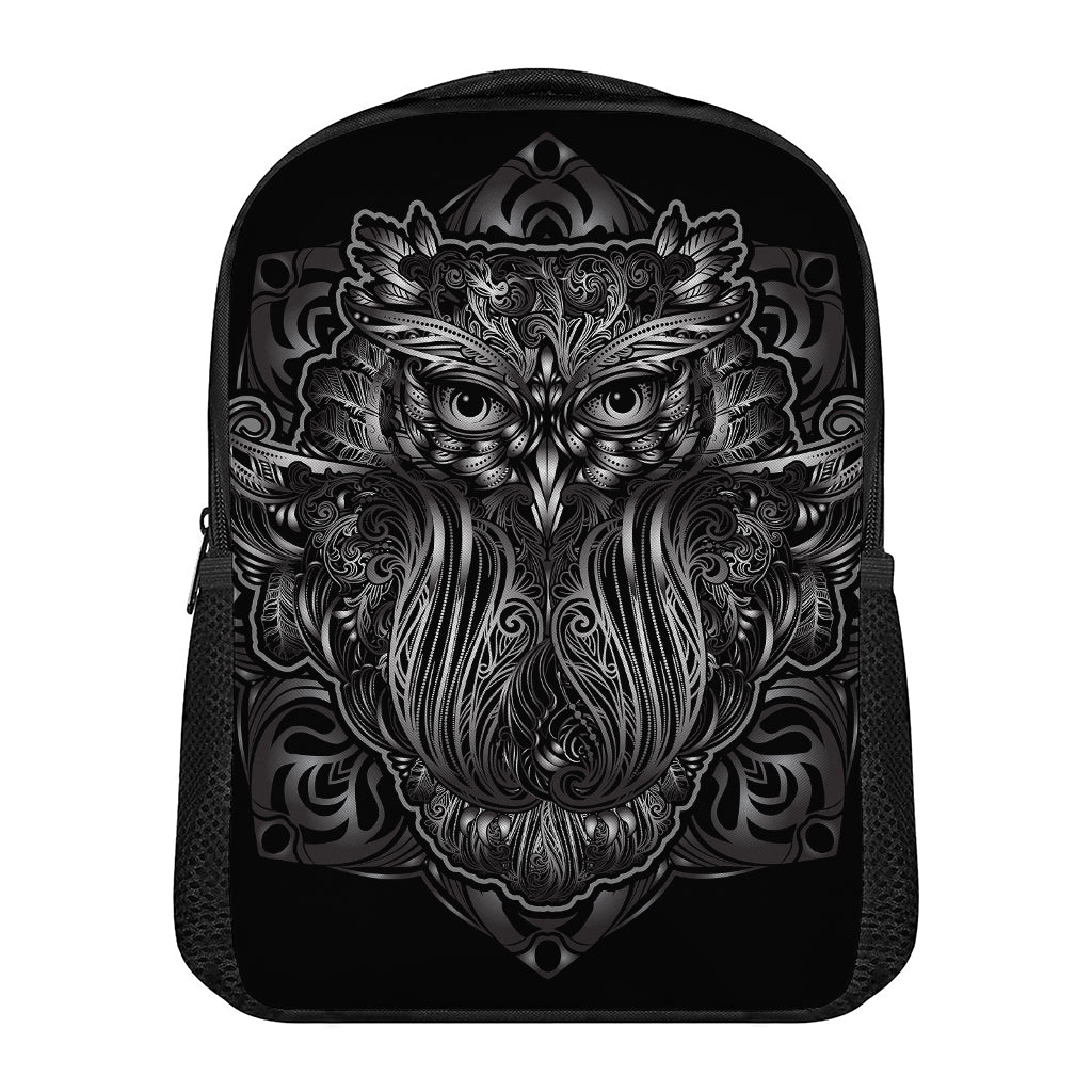 Sliver Spiritual Owl Print Casual Backpack
