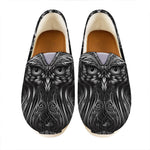 Sliver Spiritual Owl Print Casual Shoes