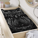 Sliver Spiritual Owl Print Changing Pad Cover