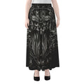 Sliver Spiritual Owl Print Chiffon Maxi Skirt