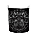 Sliver Spiritual Owl Print Collapsible Laundry Basket