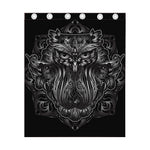 Sliver Spiritual Owl Print Curtain
