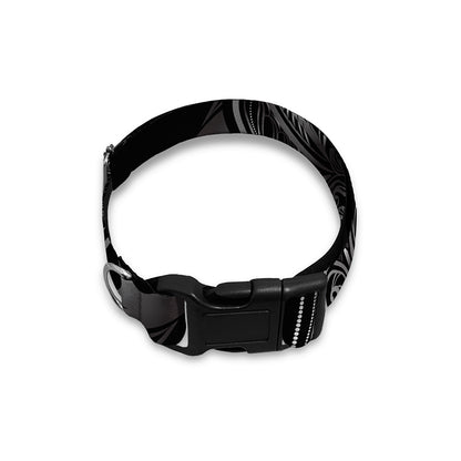 Sliver Spiritual Owl Print Dog Collar