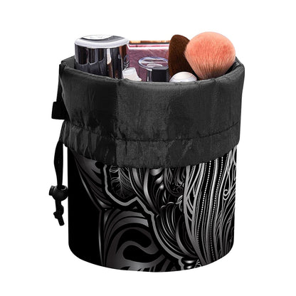 Sliver Spiritual Owl Print Drawstring Makeup Bag
