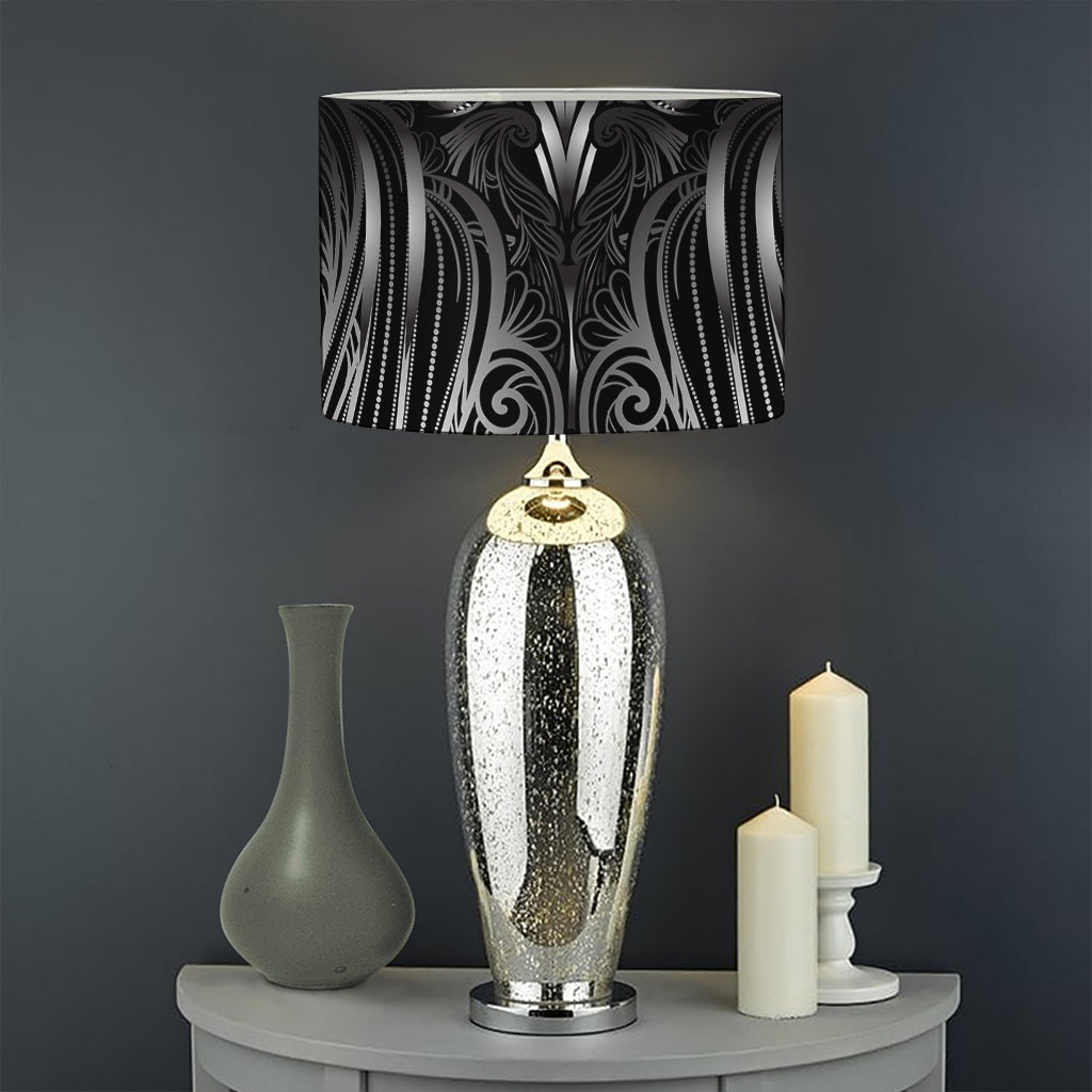 Sliver Spiritual Owl Print Drum Lamp Shade