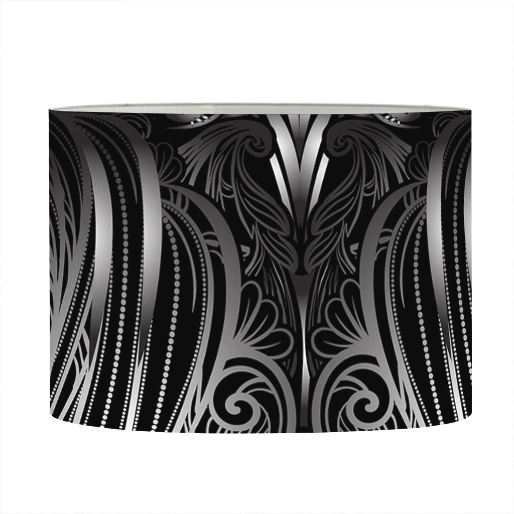 Sliver Spiritual Owl Print Drum Lamp Shade