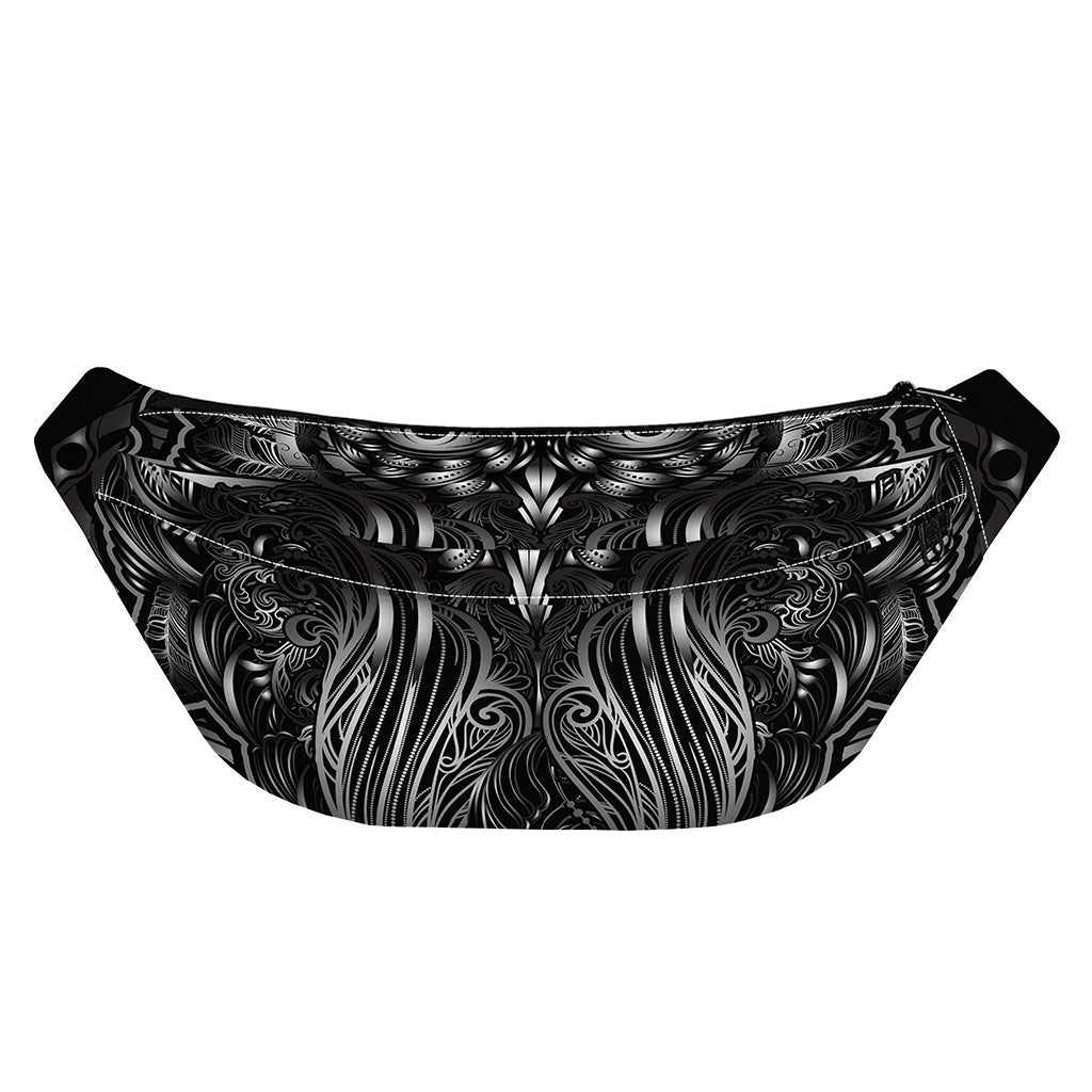 Sliver Spiritual Owl Print Fanny Pack
