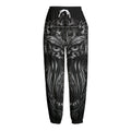 Sliver Spiritual Owl Print Fleece Lined Knit Pants