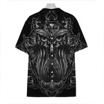 Sliver Spiritual Owl Print Hawaiian Shirt