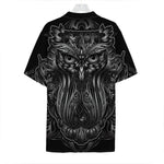 Sliver Spiritual Owl Print Hawaiian Shirt