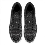 Sliver Spiritual Owl Print High Top Leather Sneakers