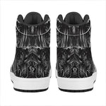 Sliver Spiritual Owl Print High Top Leather Sneakers