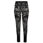Sliver Spiritual Owl Print High-Waisted Pocket Leggings