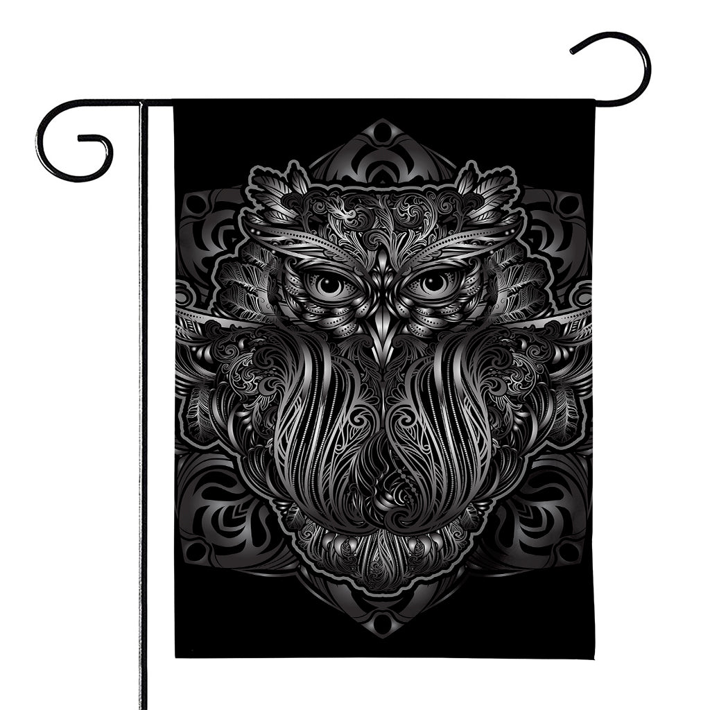 Sliver Spiritual Owl Print House Flag