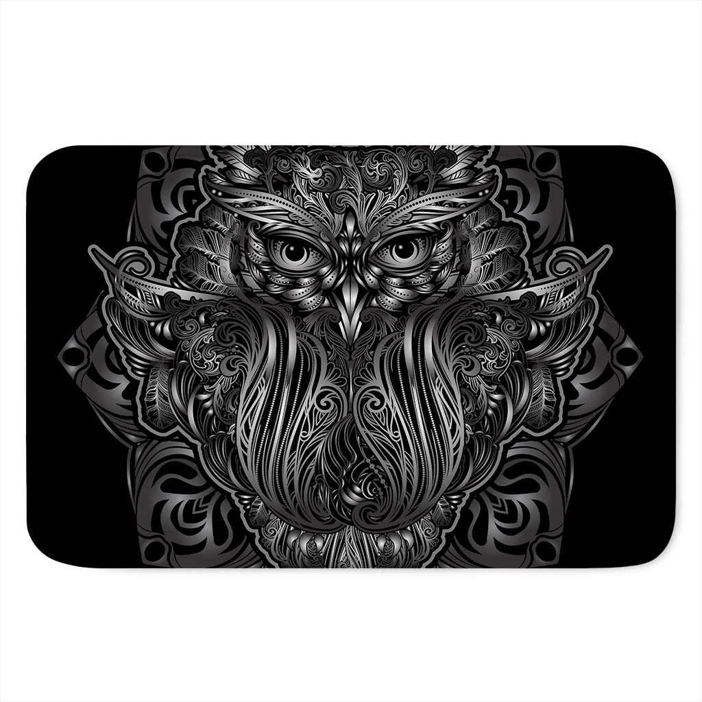 Sliver Spiritual Owl Print Indoor Door Mat