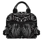 Sliver Spiritual Owl Print Insulated Lunch Bag