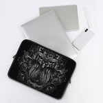 Sliver Spiritual Owl Print Laptop Sleeve