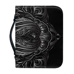 Sliver Spiritual Owl Print Leather Bible Cover