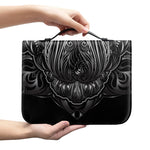 Sliver Spiritual Owl Print Leather Bible Cover