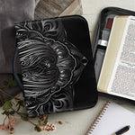 Sliver Spiritual Owl Print Leather Bible Cover