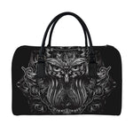 Sliver Spiritual Owl Print Leather Duffle Bag