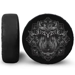 Sliver Spiritual Owl Print Leather Spare Tire Cover