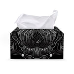 Sliver Spiritual Owl Print Leather Tissue Box Cover
