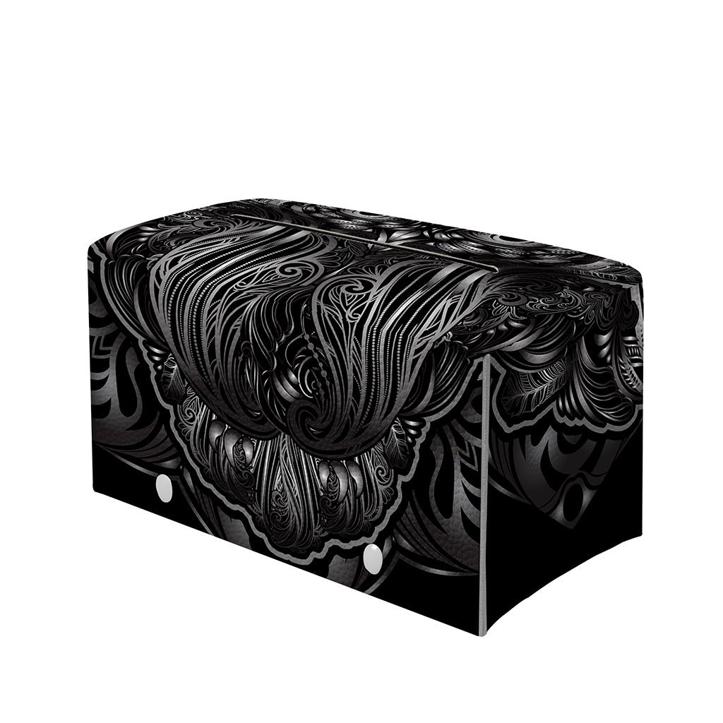 Sliver Spiritual Owl Print Leather Tissue Box Cover