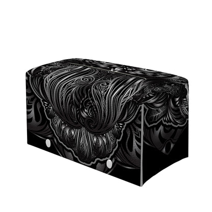 Sliver Spiritual Owl Print Leather Tissue Box Cover