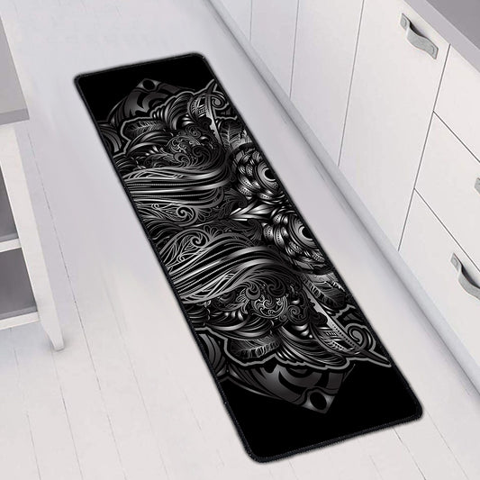 Sliver Spiritual Owl Print Long Kitchen Mat