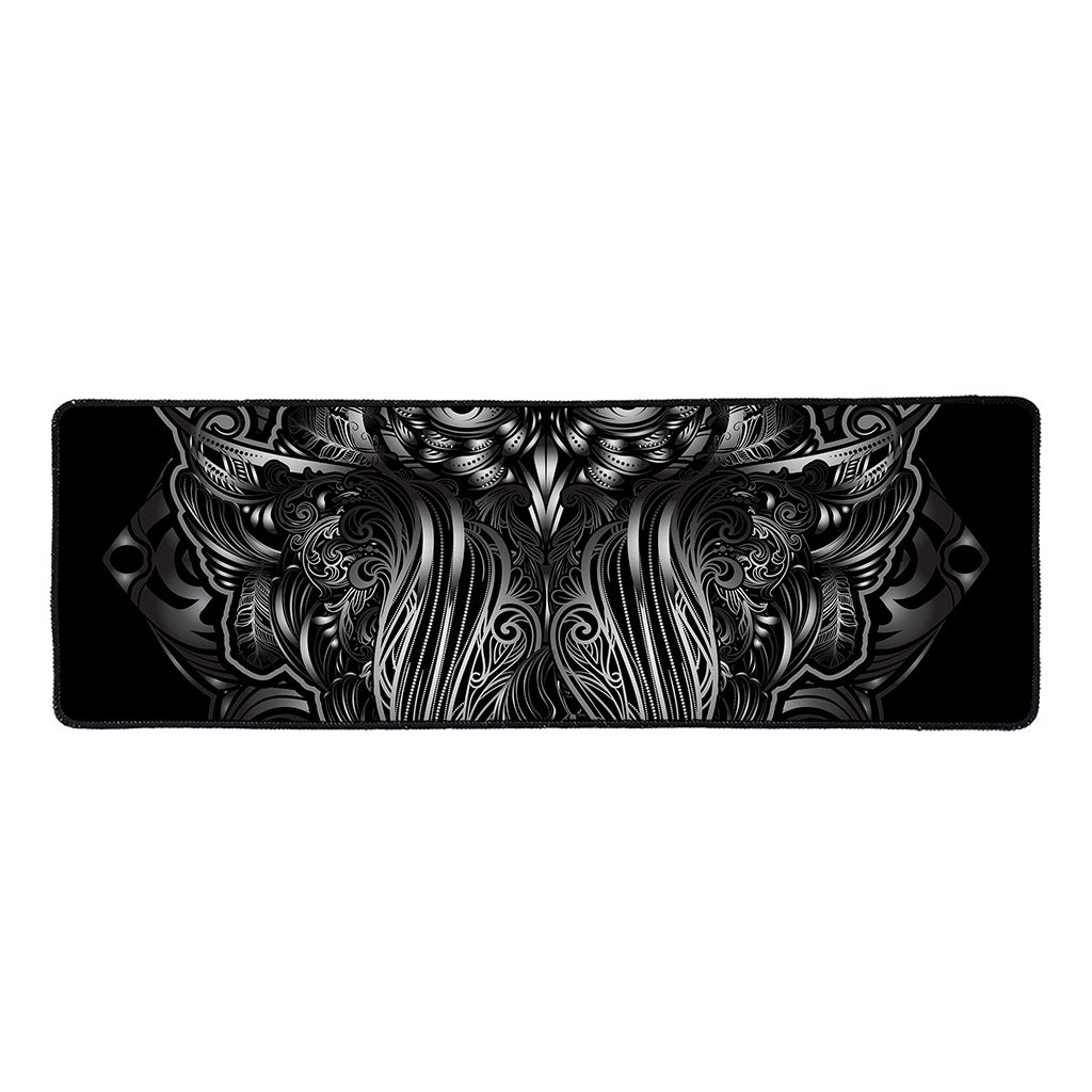 Sliver Spiritual Owl Print Long Kitchen Mat