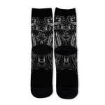 Sliver Spiritual Owl Print Long Socks
