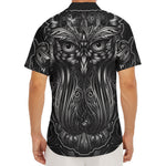 Sliver Spiritual Owl Print Men's Deep V-Neck Shirt