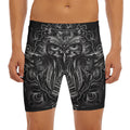 Sliver Spiritual Owl Print Men's Long Boxer Briefs