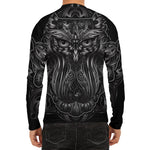Sliver Spiritual Owl Print Men's Long Sleeve Rash Guard