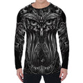 Sliver Spiritual Owl Print Men's Long Sleeve T-Shirt
