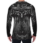 Sliver Spiritual Owl Print Men's Long Sleeve T-Shirt
